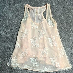 Paris Rags peach and cream tank